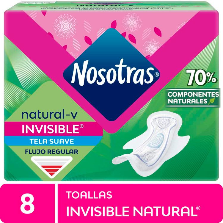 Toallas Higiénicas Nosotras Invisible Natural 8un