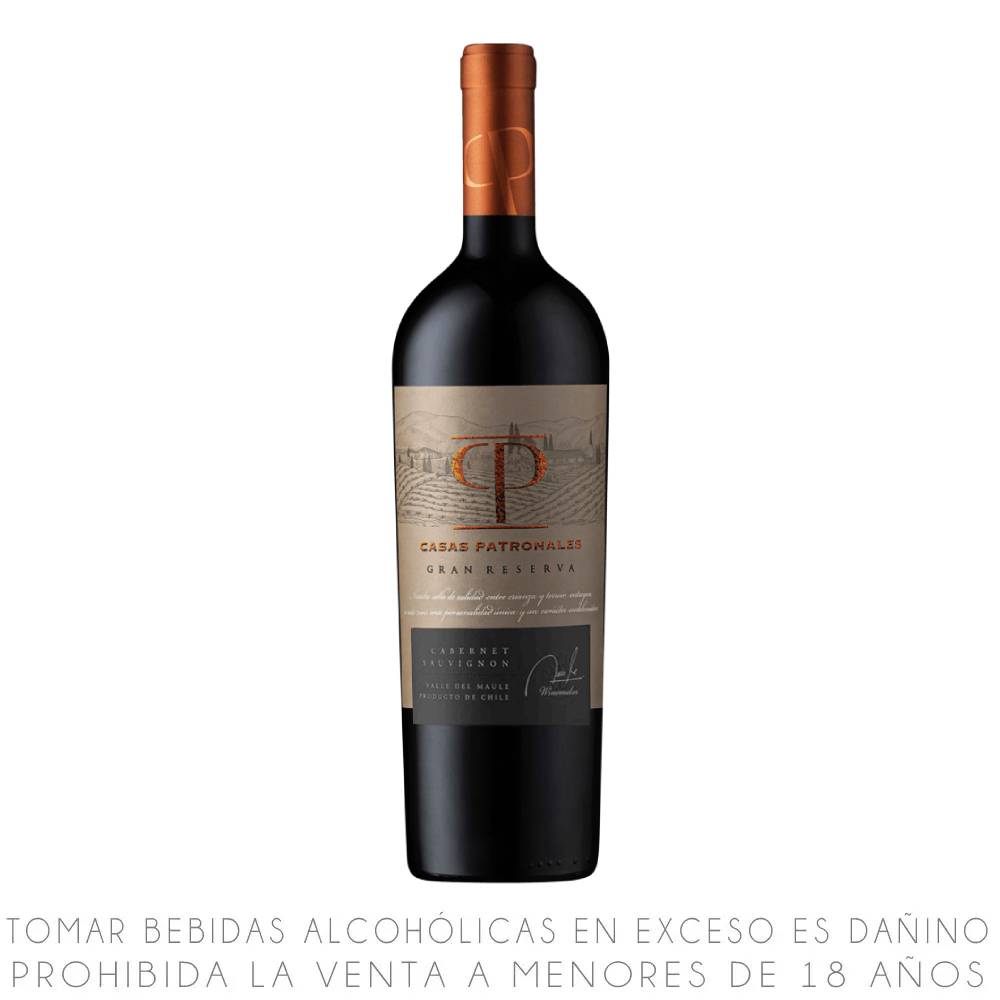 Vino Tinto Cabernet Sauvignon Casas Patronales Gran Reserva Botella 750ml