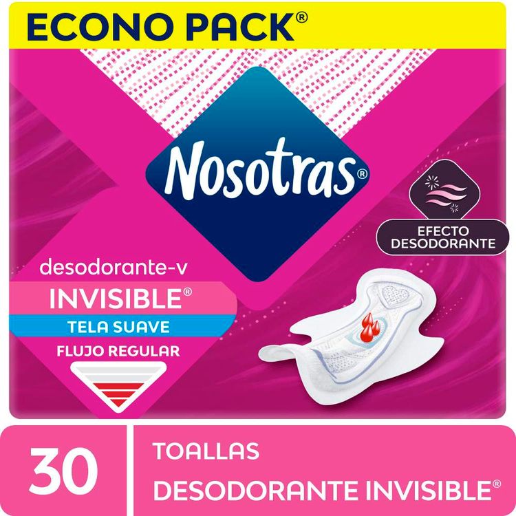 Toallas Higiénicas Nosotras Invisible Desodorante 30un