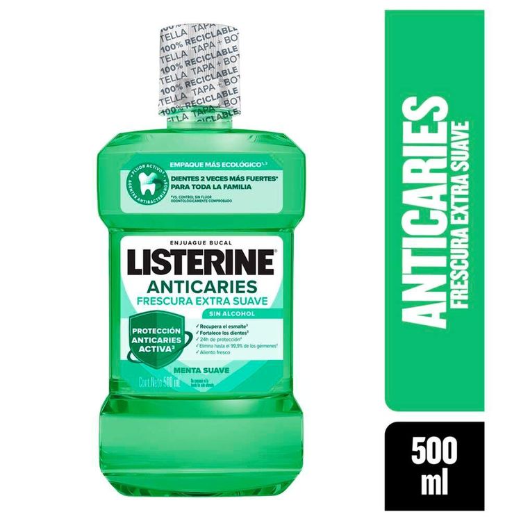 Enjuague Bucal Listerine Zero Alcohol Anticaries 500ml