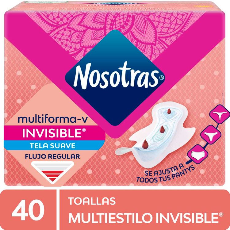 Toallas Higiénicas Nosotras Multiestilo Invisible 40un