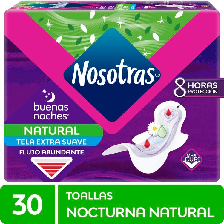 Toallas Higiénicas Nosotras Buenas Noches Natural 30un