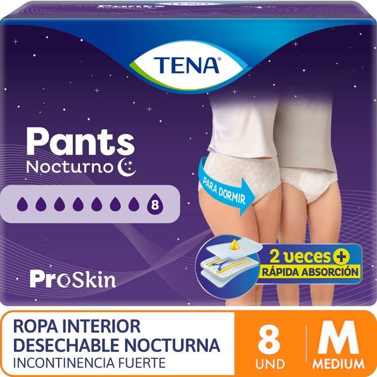 Ropa Interior Desechable Tena Pants Nocturno M 8un