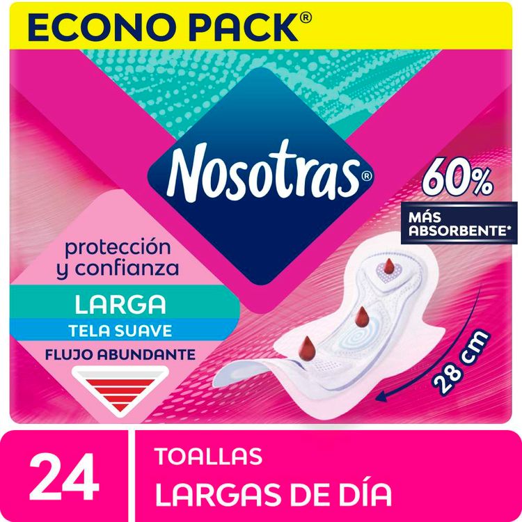 Toallas Higiénicas Nosotras Larga Extra Suave 24un