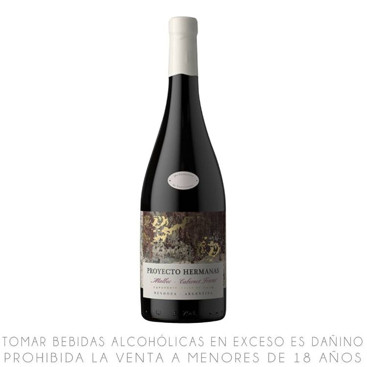 Vino Tinto Malbec Cabernet Franc Proyecto Hermanas Botella 750ml