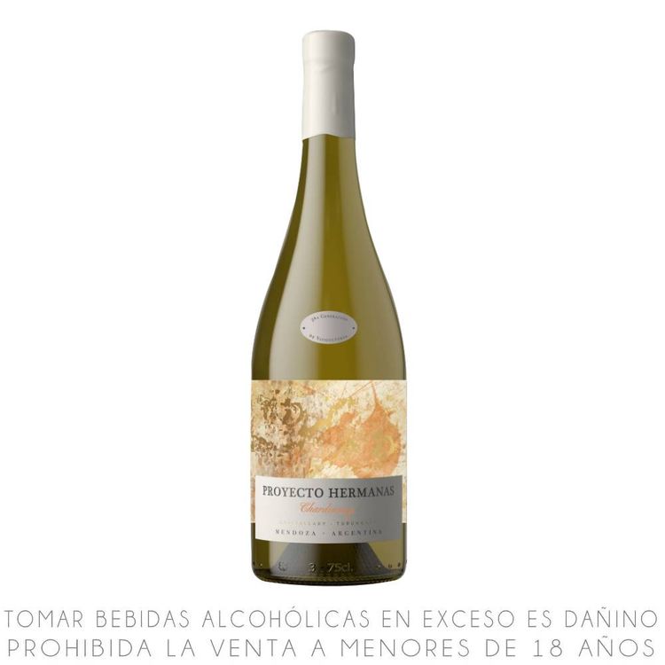 Vino Blanco Chardonnay Proyecto Hermanas Botella 750ml