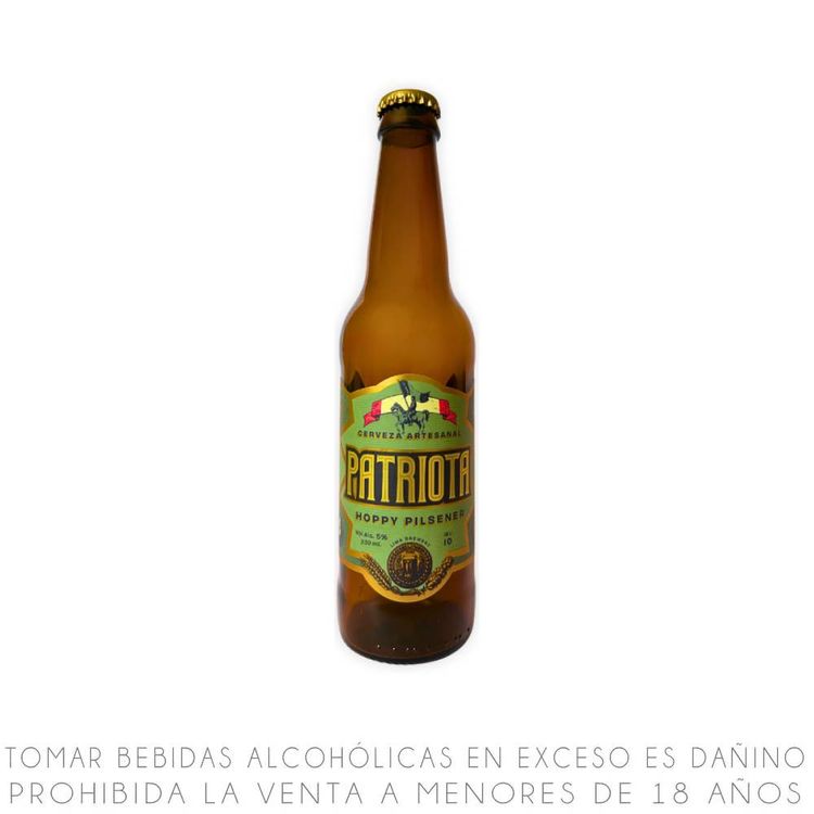 Cerveza Artesanal Patriota Hoppy Pilsener Botella 355ml