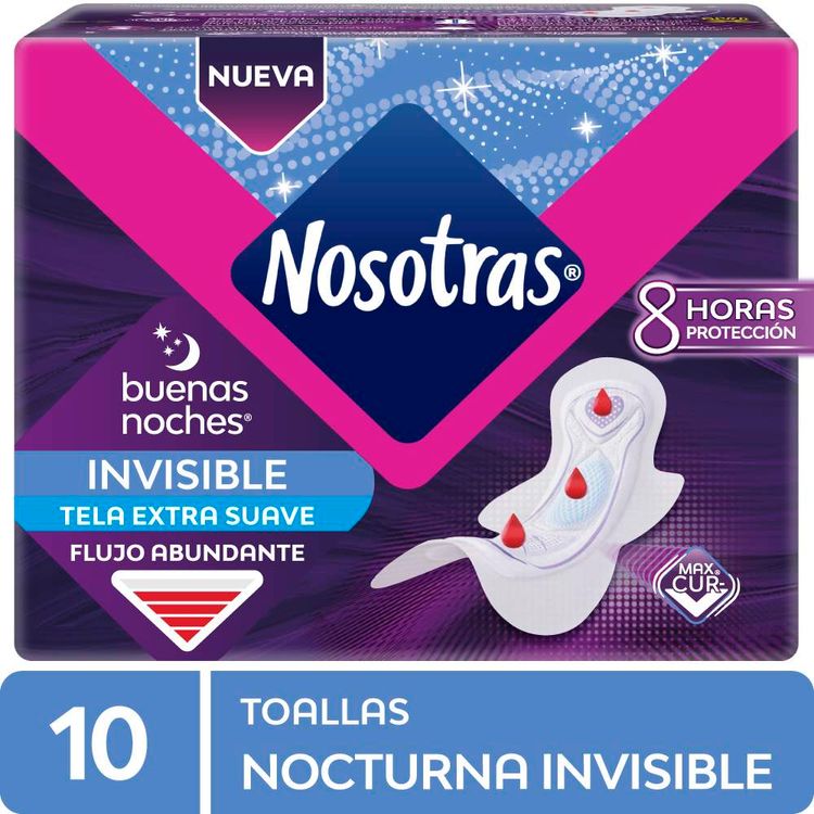Toallas Higiénicas Nosotras Buenas Noches Invisible Tela 10un