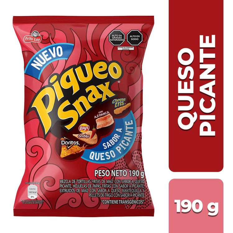 Piqueo Snax Sabor Queso Picante 190g