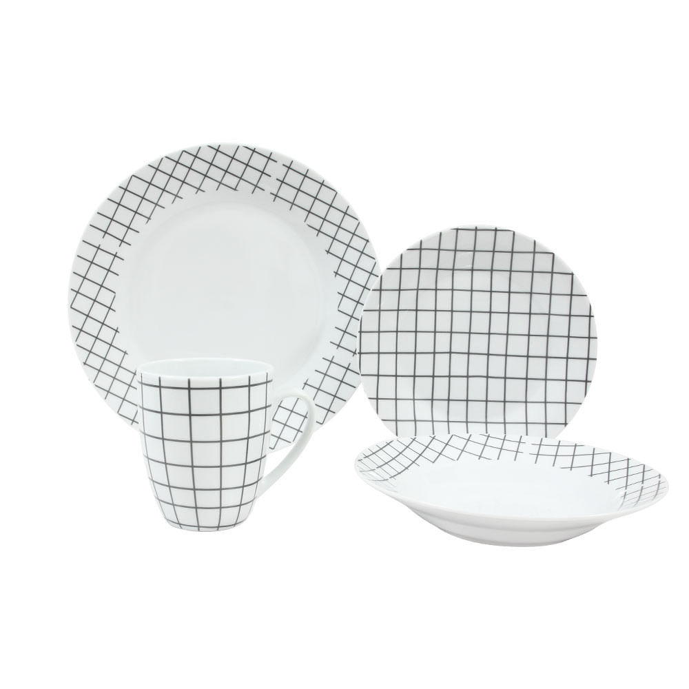 Juego de Loza Krea 16 Piezas Porcelana