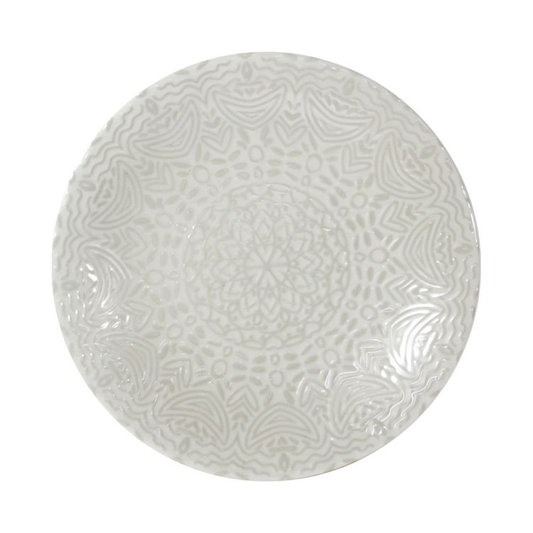 Plato Aperitivo Krea Redondo Relieve Mándala
