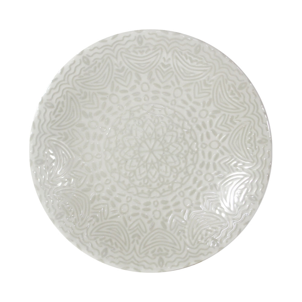 Plato Aperitivo Krea Redondo Relieve Mándala