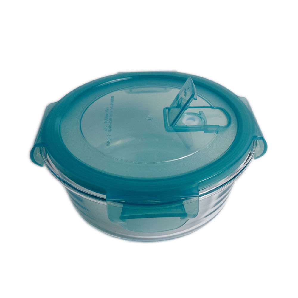 Contenedor Krea Hermético Vidrio Redondo 0.6L