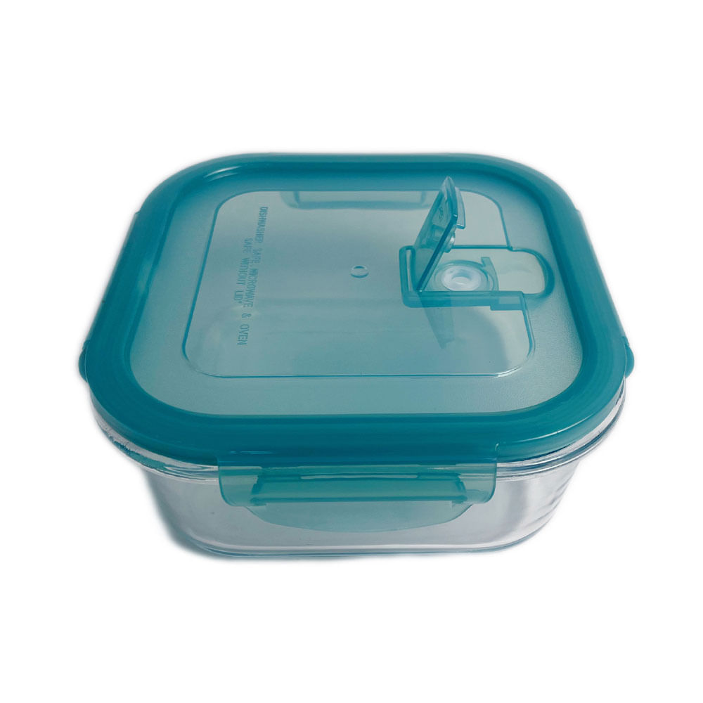 Contenedor Krea Hermético Vidrio Cuadrado 0.7L