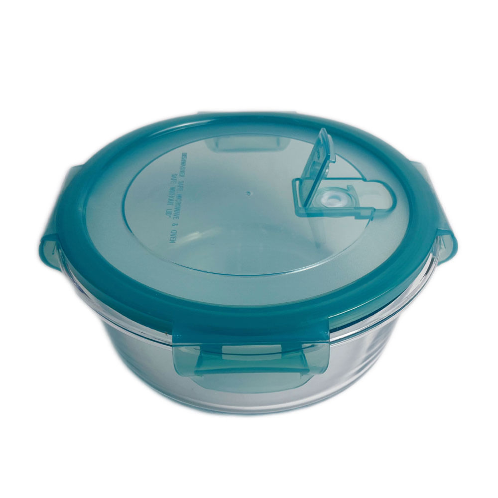 Contenedor Krea Hermético Vidrio Redondo 0.95L