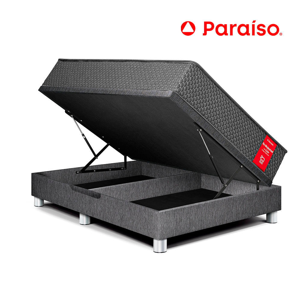 Cama Boxet su Majestad Queen Gris