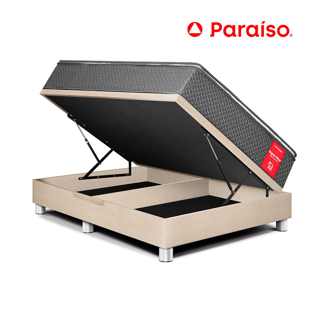 Cama Boxet Super Star Queen Champagne