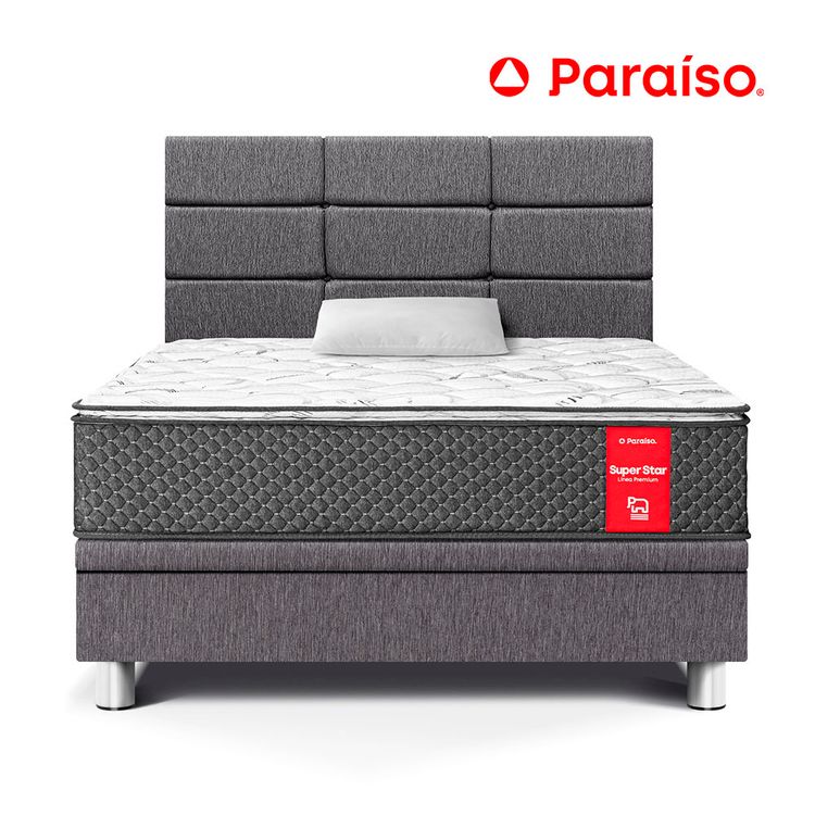 Dormitorio Boxet Blocks Super Star 1.5 Plazas Gris