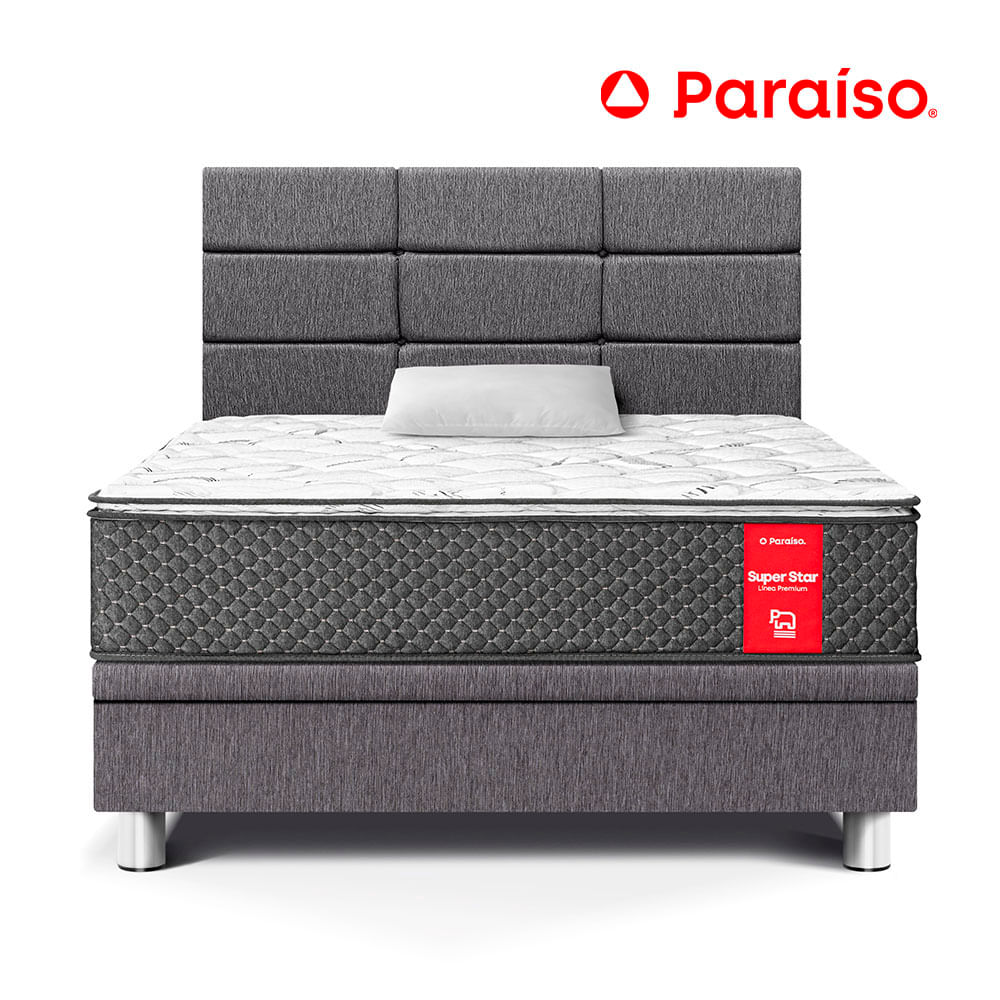 Dormitorio Boxet Blocks Super Star 1.5 Plazas Gris