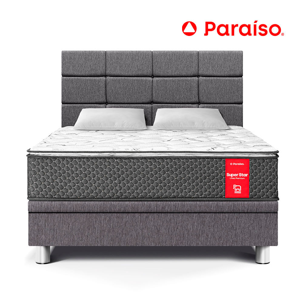 Dormitorio Boxet Blocks Super Star 2 Plazas Gris