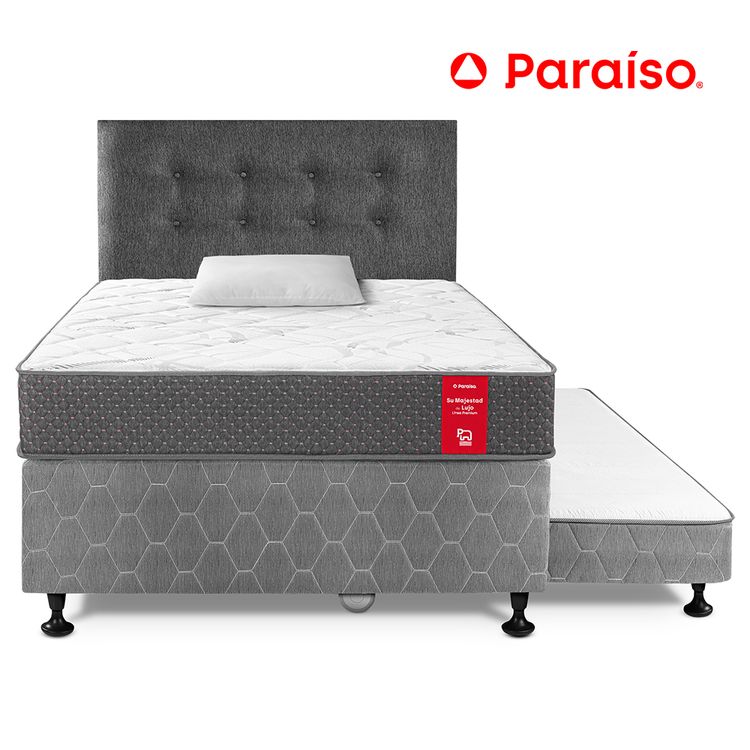 Dormitorio Diván su Majestad de Lujo 1.5 Plazas Charcoal
