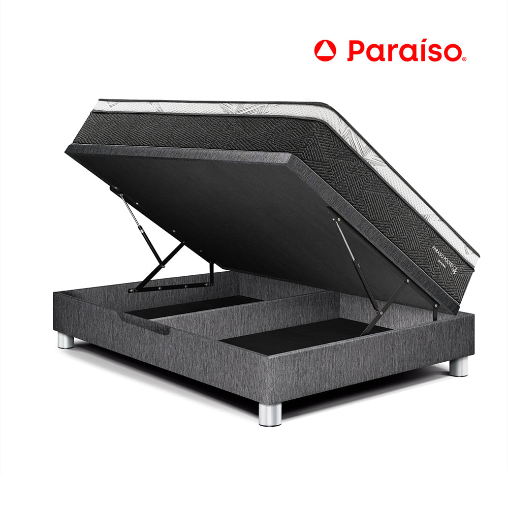 Cama Boxet Paraíso Pocket Star 2 Plazas Gris