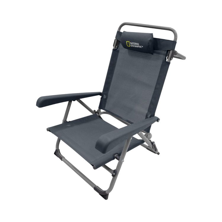 Silla Plegable National Geographic con Almohada Naples Gris