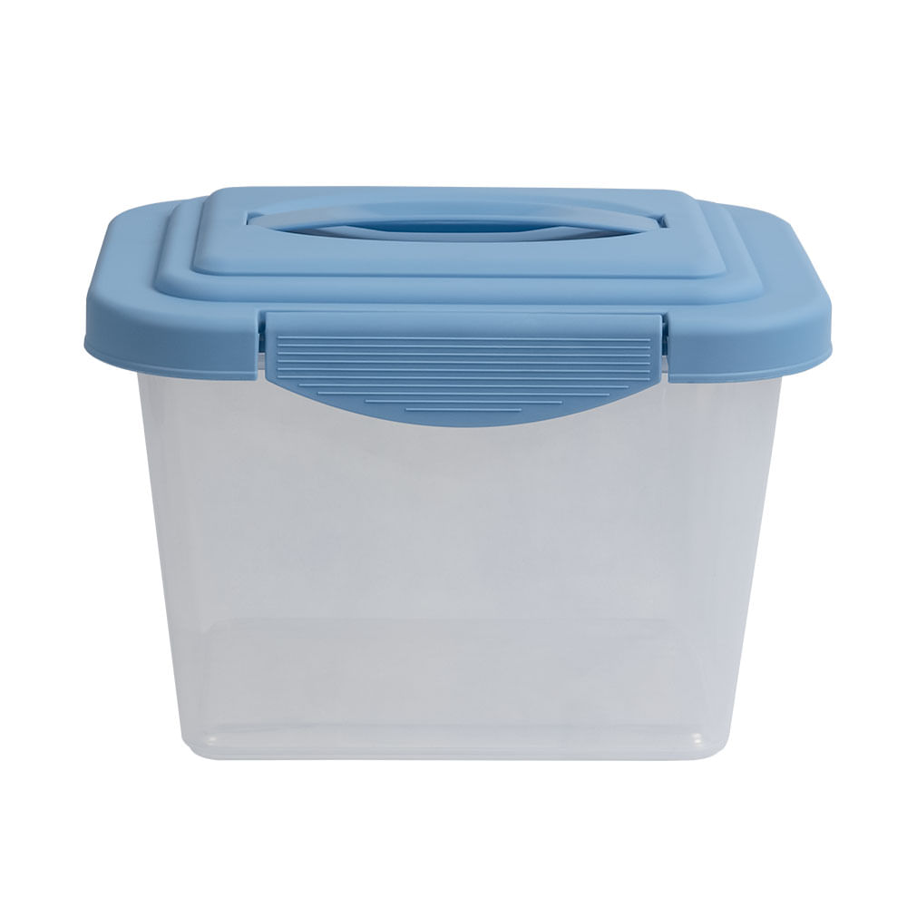 Caja Organizadora Krea Transparente Tapa Azul 4L