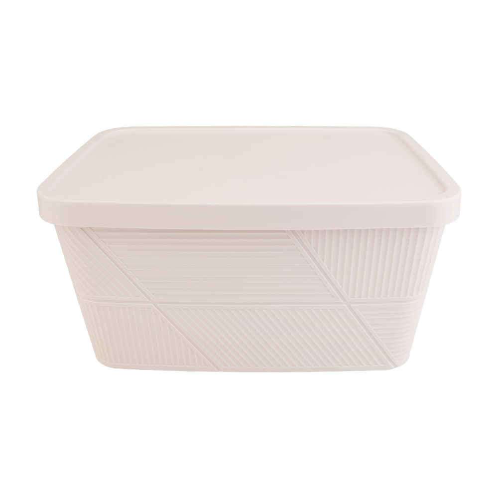 Caja Plástica Krea Textura Geométrica Arena 3.5L
