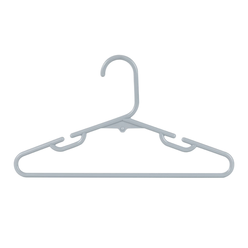 Pack 5 Colgadores Kids Krea Plástico Gris