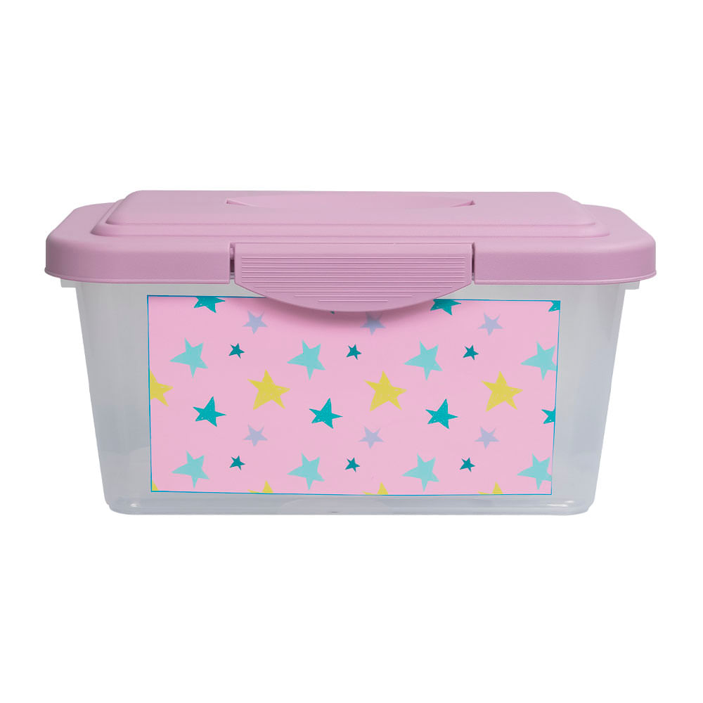 Caja Plástica Krea Infantil Estrellado 6L