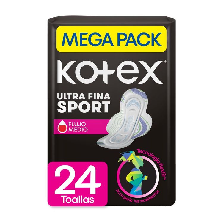 Toallas Higiénicas Kotex Ultrafina Sport 24un