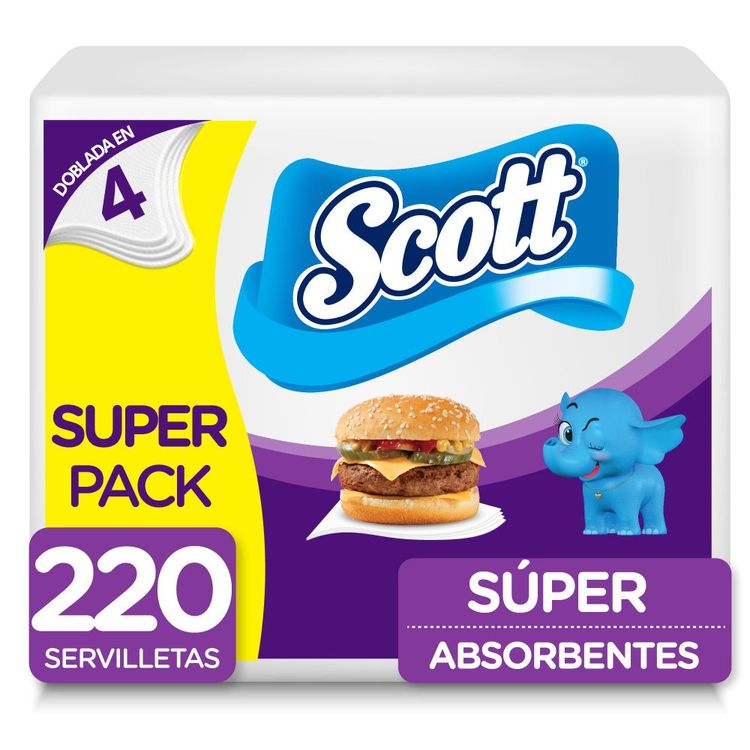 Servilletas de Papel Scott Súper Absorbentes 220un
