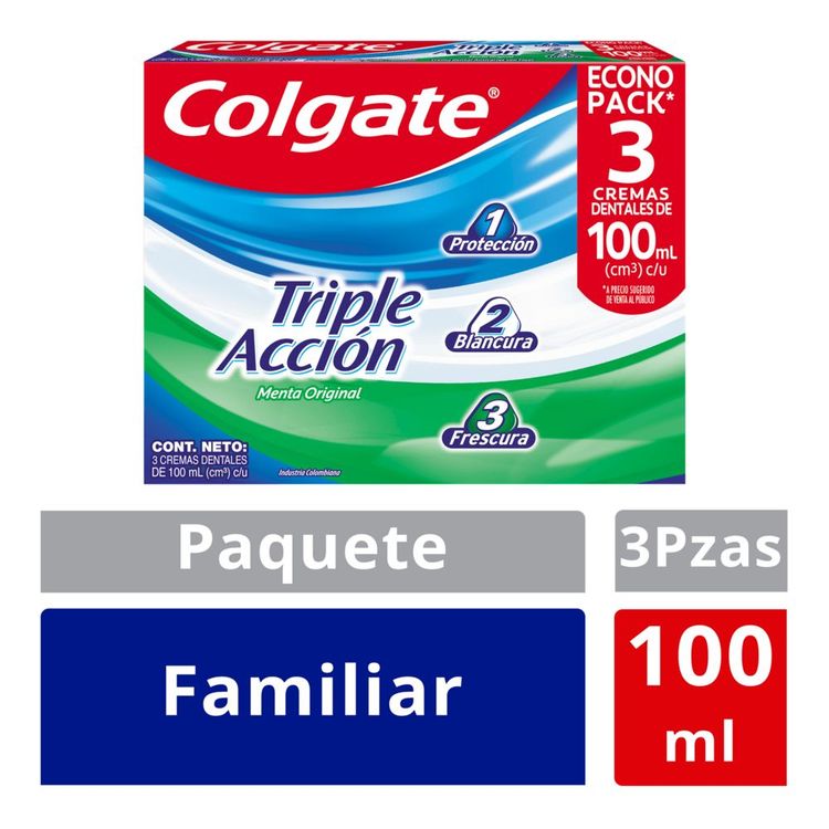 Tripack Pasta Dental Colgate Triple Accion 100ml