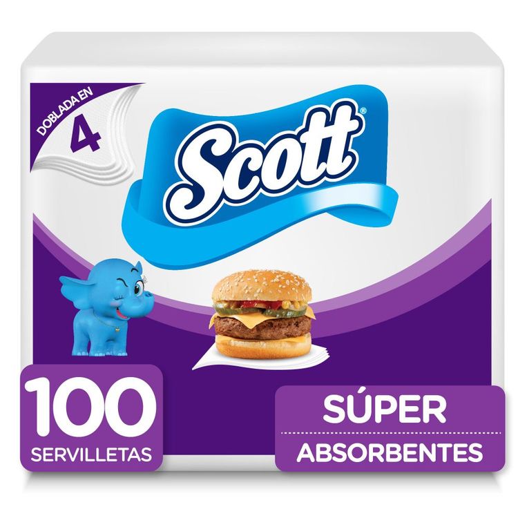 Servilletas de Papel Scott Súper Absorbentes 100un