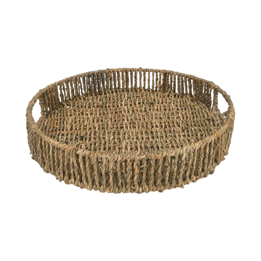 Bandeja Decorativa Krea Fibra Natural Rectangular 35cm