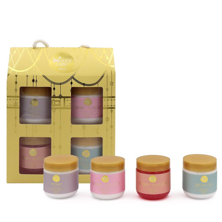 Set Beauty Care: Body Lotion 2un + Body Scrub + Hand Cream