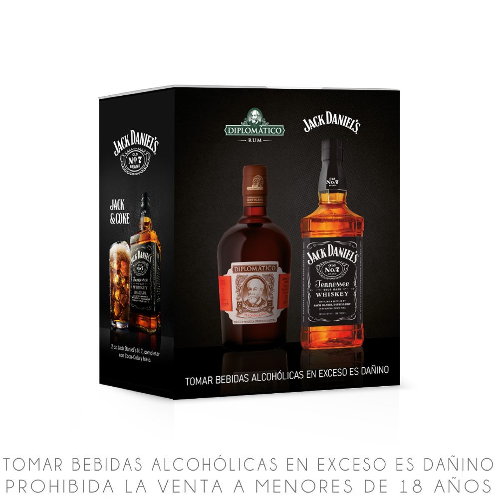 Whisky Jack Daniel's Nr7 750ml + Ron Diplomático Mantuano 700ml