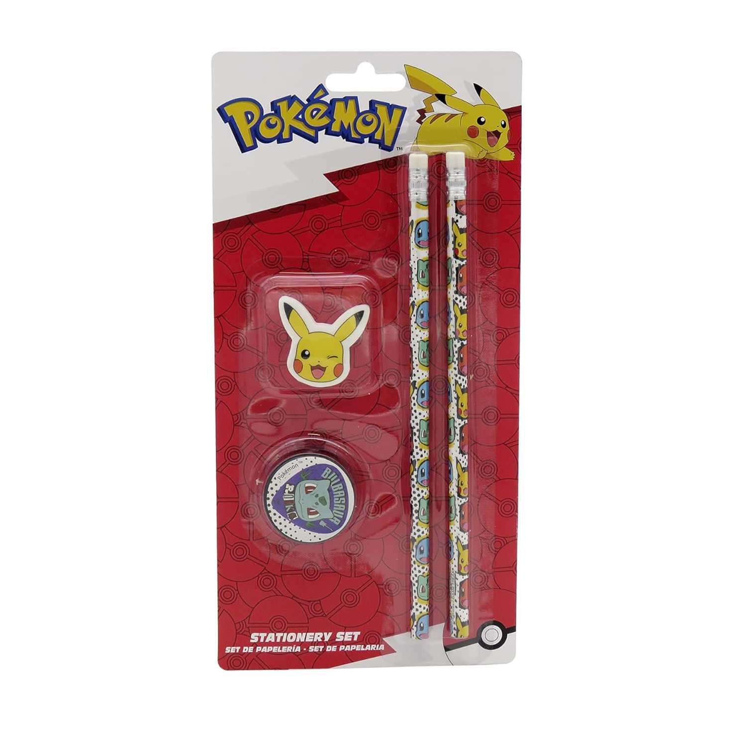 Pack de Lápices, Borrador y Tajador Pokémon