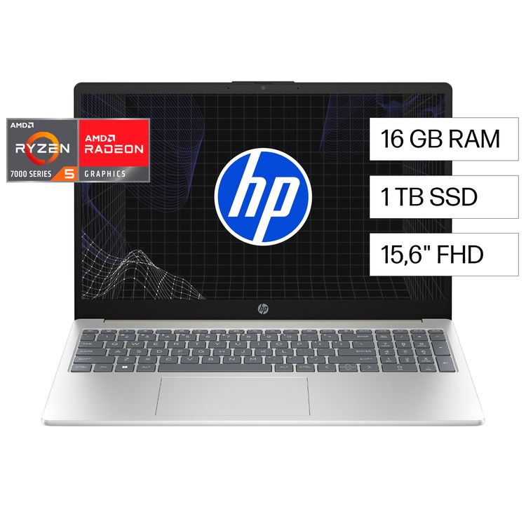 Notebook HP 15-fc0258la R5 7520U 1TB 16GB