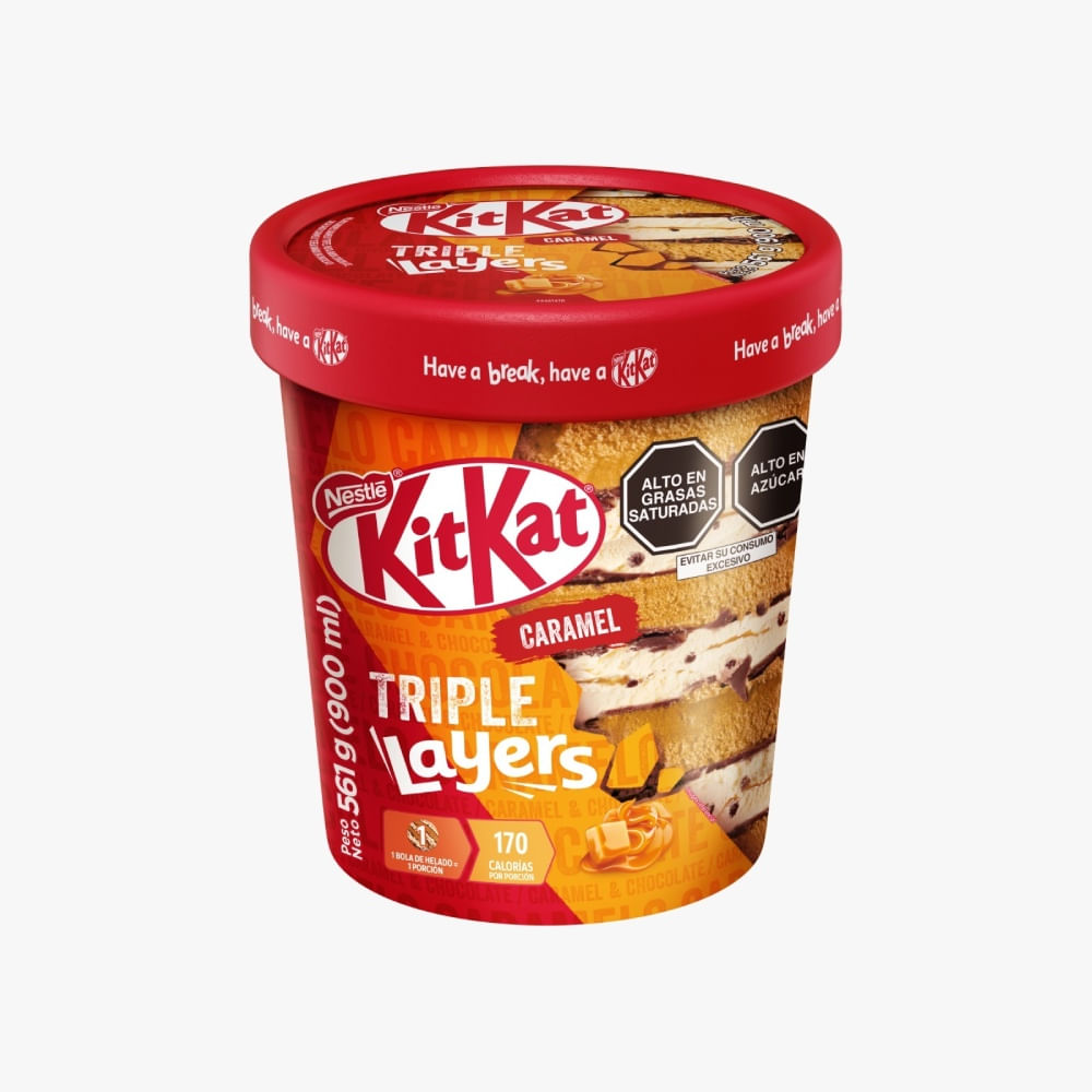 Helado Kit Kat Triple Layers Caramel 900ml