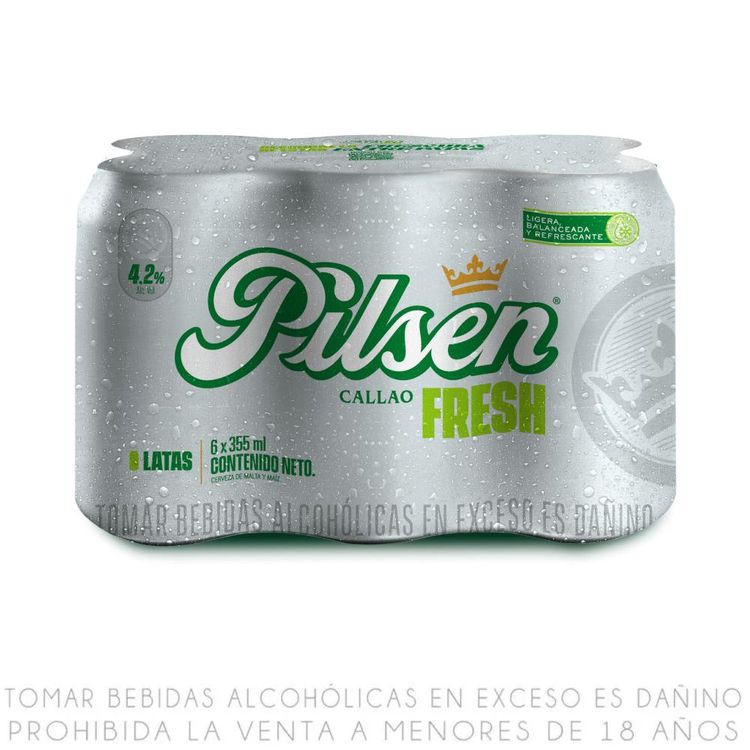 Sixpack Cerveza Pilsen Callao Lata 355ml