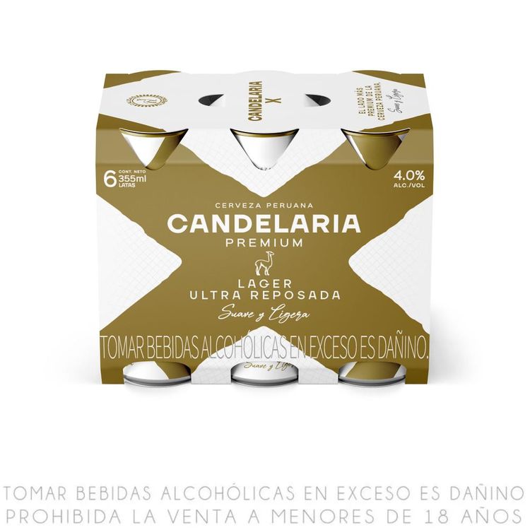 Sixpack Cerveza Candelaria Lager Ultra Reposada Lata 355ml