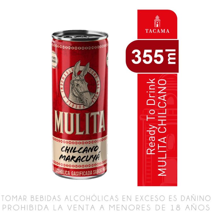 Bebida Ready to Drink Chilcano de Maracuyá Mulita Lata 355ml