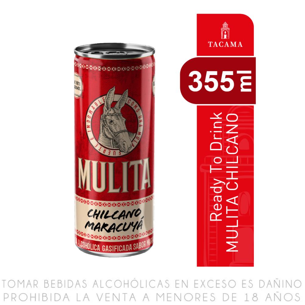 Bebida Ready to Drink Chilcano de Maracuyá Mulita Lata 355ml