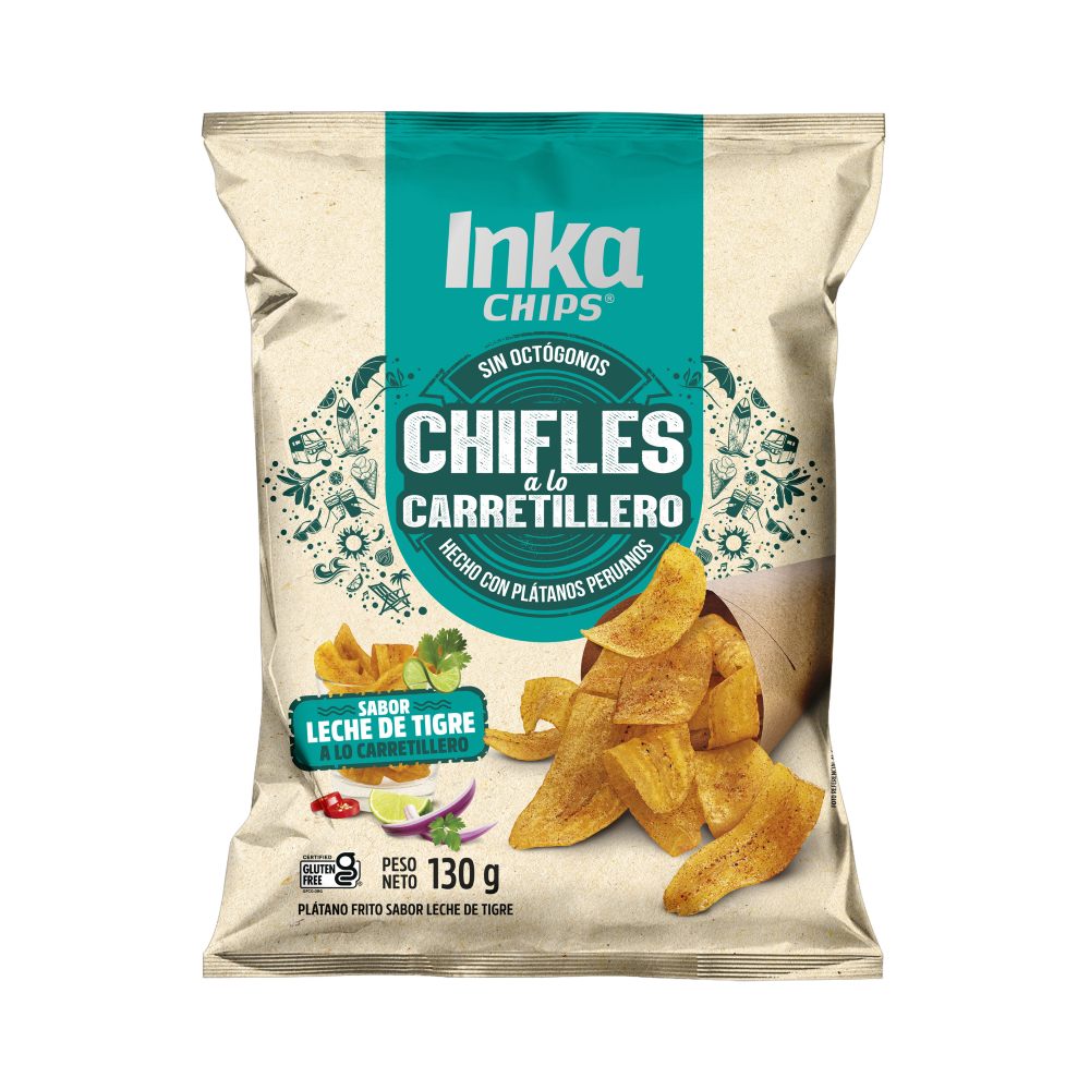 Chifles a lo Carretillero Inka Chips Sabor Leche de Tigre 130g