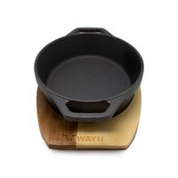 Cacerola Iron Cast Base Madera