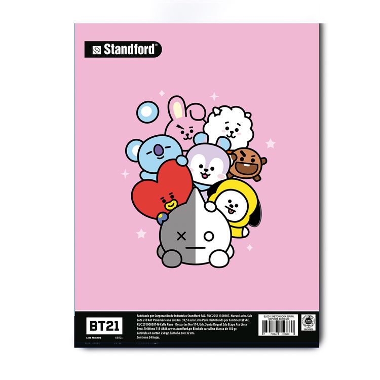 Block Standford Sketch Book Encolado 24Hj Bt21