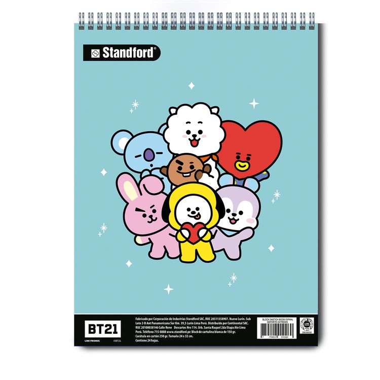 Block Standford Sketch Book Anillado 24Hj Bt21