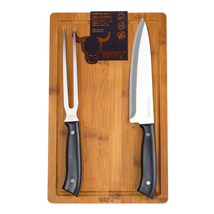 Carving Set + Tabla Bamboo Wayu Carving Set + Tabla Bamboo Wayu